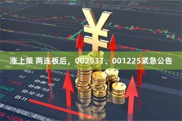 涨上策 两连板后，002931、001225紧急公告